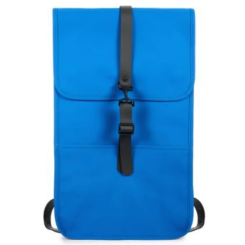 Rains Rolltop Rucksack Backpack W3 Waterproof Waves (Blue) $125 Msrp NWTS‎